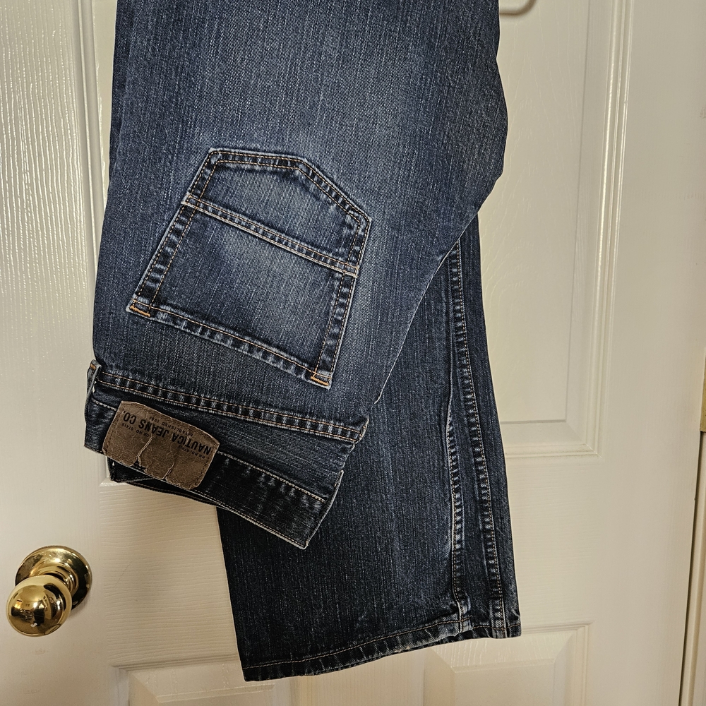 Nautica Men's Dark Blue Relaxed Jeans 32 X 32